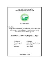 Đánh giá hiện trạng phân bố các loại thực vật rừng nguy cấp quý hiếm tại rừng đặc dụng Cham Chu (Khóa luận tốt nghiệp)