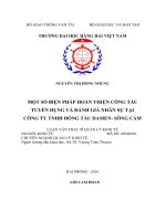 Một số biện pháp hoàn thiện công tác tuyển dụng và đánh giá nhân sự tại công ty TNHH đóng tàu damen – sông cấm 