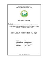 Đánh giá tình hình chuyển nhượng, thừa kế quyền sử dụng đất trên địa bàn phường Yên Ninh  thành phố Yên Bái  tỉnh Yên Bái, giai đoạn 2011  2014 (Khóa luận tốt nghiệp)