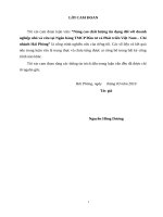 Nâng cao chất lượng tín dụng đối với doanh nghiệp nhỏ và vừa tại ngân hàng TMCP đầu tư và phát triển việt nam – chi nhánh hải phòng 