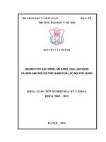 Nghiên cứu đặc điểm lâm sàng, cận lâm sàng và hình ảnh nội soi phế quản của lao nội phế quản