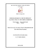 Kinh doanh dịch vụ truyền hình OTT tại Tổng công ty Viễn thông Mobifone (tt)