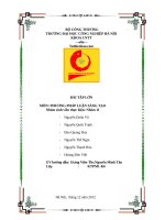 BÀI TẬP LỚN MÔN: PHƯƠNG PHÁP LUẬN SÁNG TẠO