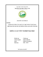 Đánh giá công tác quản lý nhà nước về đất đai trên địa bàn huyện Lộc Bình  tỉnh Lạng Sơn năm 2014 (Khóa luận tốt nghiệp)