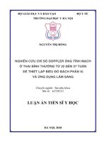 Nghiên cứu chỉ số Doppler ống tĩnh mạch ở thai bình thường từ 22 đến 37 tuần để thiết lập biểu đồ bách phân vị và ứng dụng lâm sàng (FULL TEXT)