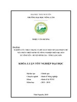 Nghiên cứu thực trạng và đề xuất một số giải pháp chủ yếu phát triển kinh tế nông nghiệp trên địa bàn xã Vĩnh Yên  huyện Bình Gia  tỉnh Lạng Sơn (Khóa luận tốt nghiệp)