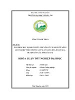 Giải pháp đẩy mạnh chuyển dịch cơ cấu kinh tế nông lâm nghiệp theo hướng sản xuất hàng hóa ở xã Bản Qua  huyện Bát Xát  tỉnh Lào Cai  (Khóa luận tốt nghiệp)