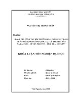 Đánh giá công tác bồi thường giải phóng mặt bằng dự án mở rộng đường quốc lộ 3 cũ trên địa bàn xã Đắc Sơn  huyện Phổ Yên  tỉnh Thái Nguyên (Khóa luận tốt nghiệp)