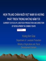 HIỆN TRẠNG CHĂN NUÔI VIỆT NAM VÀ HƯỚNG PHÁT TRIỂN TRONG NHỮNG NĂM TỚI