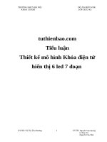 Tiểu luậnThiết kế mô hình Khóa điện tử hiển thị 6 led 7 đoạn
