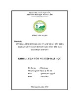 Đánh giá tình hình quản lý và sử dụng đất trên địa bàn xã Vũ Loan  huyện Na Rì  tỉnh Bắc Kạn giai đoạn 2010  2014 (Khóa luận tốt nghiệp)