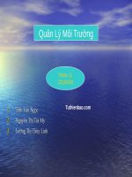 CHUYÊN ĐỀ Quản Lý Môi Trường