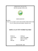 Nâng cao vai trò của rừng đối với phát triển kinh tế hộ ở xã Tú Trĩ  huyện Bạch Thông  tỉnh Bắc Kạn (Khóa luận tốt nghiệp)