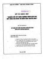 NGHIÊN CỨU XÂY DỰNG CHƯƠNG TRÌNH GIÁO DỤC NẾP SỐNG VĂN MINH THÍ ĐIỂM TRÊN TRUYỀN HÌNH