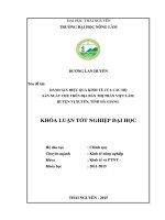 Đánh giá hiệu quả kinh tế của các hộ nông dân sản xuất chè trên địa bàn thị trấn Việt Lâm – Huyện Vị Xuyên Tỉnh Hà Giang (Khóa luận tốt nghiệp)