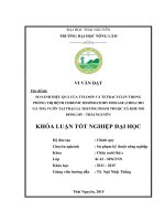 So sánh hiệu quả của Tylosin và Tetracyclin trong phòng trị bệnh Chronic Respiratory disease (CRD) cho gà thả vườn tại trại gà thương phẩm thuộc xã Khe Mo – Đồng Hỷ  Thái Nguyên (Khóa luận tốt nghiệp)