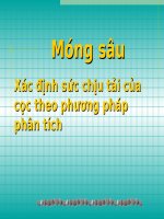 suc chiu tai dung theo phuong phap phan tich va thuc nghiem