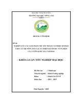 Nghiên cứu các giải pháp chủ yếu nhằm cải thiện sinh kế cho các hộ nông dân tại xã Thiện Kế thuộc vùng đệm của Vườn Quốc gia Tam Đảo (Khóa luận tốt nghiệp)