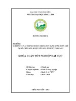 Nghiên cứu vai trò người dân trong xây dựng nông thôn mới tại xã Chân Sơn  huyện Yên Sơn  tỉnh Tuyên Quang (Khóa luận tốt nghiệp)