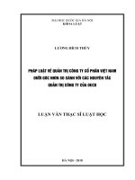 Pháp luật quản trị công ty cổ phần việt nam dưới góc nhìn so sánh với các nguyên tắc quản trị công ty của OECD 