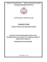 NEGOTIATION AND IMPLEMENTATION OF THE INTERNATIONAL SALE CONTRACTS’ TERMS OF BURWITZ REFRACTORY COMPANY 
