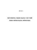MÔ PHỎNG NHẬN DẠNG vật THỂ THEO HÌNH DẠNG HÌNH học (có code)
