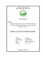 Đánh giá công tác quản lý nhà nước về đất đai của xã Nguyễn Huệ  Huyện Hòa An  Tỉnh Cao Bằng giai đoạn 2012  2014 (Khóa luận tốt nghiệp)