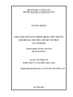 Chất liệu dân gian trong bộ ba tiểu thuyết đảo hoang, nhà chử, chuyện nỏ thần của tô hoài