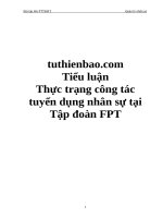 Tiểu luậnThực trạng công tác tuyển dụng nhân sự tạiTập đoàn FPT