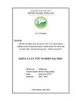 Đánh giá hiệu quả sử dụng vốn vay Ngân hàng Chính sách Xã hội đến phát triển kinh tế nông hộ xã Kéo Yên  huyện Hà Quảng  tỉnh Cao Bằng (Khóa luận tốt nghiệp)