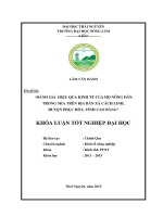 Đánh giá hiệu quả kinh tế của hộ nông dân trồng mía trên địa bàn xã Cách Linh  huyện Phục Hòa  Tỉnh Cao Bằng (Khóa luận tốt nghiệp)