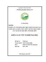 Nghiên cứu tình hình thực hiện chính sách đào tạo nghề cho lao động nông thôn Trường hợp nghiên cứu tại huyện Điện Biên  tỉnh Điện Biên (Khóa luận tốt nghiệp)