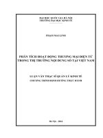 Phân tích hoạt động thương mại điện tử trong thị trường nội dung số tại Việt Nam