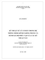 Kỹ thuật xử lý cơ bản trong hệ thống MIMO kênh Fading phẳng và đánh giá độ phức tạp của các kỹ thuật này