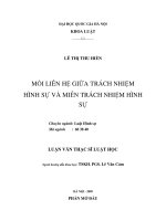 Mối liên hệ giữa trách nhiệm hình sự và miễn trách nhiệm hình sự