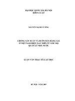 Chống sản xuất và buôn bán hàng giả ở Việt Nam hiện nay nhìn từ góc độ quản lý nhà nước