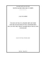 Ứng dụng kỹ thuật xạ trị điều biến liều-IMRT bằng hệ Collimator Jaw Only cho bệnh nhân mắc ung thư trực tràng tại bệnh viện K Trung ương năm 2014-2015