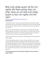 Nhà nước pháp quyền xã hội chủ nghĩa việt nam giống nhau và khác nhau so với nhà nước pháp quyền tư bản chủ nghĩa như thế nào