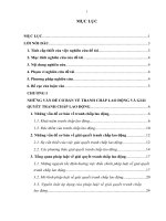 HOÀN THIỆN cơ CHẾ GIẢI QUYẾT TRANH CHẤP LAO ĐỘNG của VIỆT NAM TRÊN cơ sở vận DỤNG LINH HOẠT KINH NGHIỆM của MALAYSIA