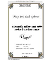 skkn tìm hiểu hứng thú học toán ở trường thcs 