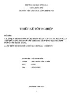 LẬP QUY TRÌNH CÔNG NGHỆ PHÂN đoạn m16+17a và PHÂN đoạn THƯỢNG TẦNG mũi của tàu CHỞ dầu 13500 DWT tại NHÀ máy ĐÓNG tàu BẠCH  ĐẰNG 