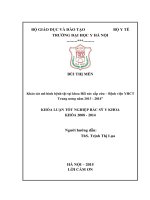 Khảo sát mô hình bệnh tật tại khoa hồi sức cấp cứu bệnh viện y học cổ truyền trung ương năm 2013 2014