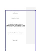 Chuyển đổi mục đích sử dụng đất nông nghiệp và tác động của nó đến các nhóm lợi ích ở tỉnh Bắc Ninh