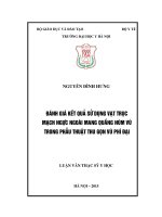 Đánh giá kết quả sử dụng vạt trục mạch ngực ngoài mang quần núm vú trong phẫu thuật thu gọn vú phì đại