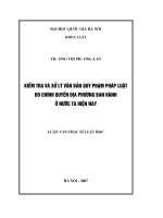 Kiểm tra và xử lý văn bản quy phạm pháp luật do chính quyền địa phương ban hành ở nước ta hiện nay