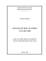 Tái cơ cấu đầu tư công của Hà Nội