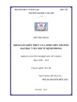 Khảo sát kiến thức của sinh viên trường đại học y HN về bệnh phong 