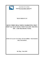 Hoàn thiện hoạt động marketing trực tiếp tại ngân hàng TMCP sài gòn thương tín   chi nhánh đà nẵng (tt) 