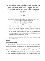 Tư tưởng Hồ Chí Minh về công tác tôn giáo và việc thực hiện chính sách tôn giáo đối với đồng bào Khmer ở Trà Vinh trong sự nghiệp đổi mới
