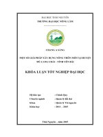 Một số giải pháp xây dựng nông thôn mới tại huyện Mù Cang Chải  tỉnh Yên Bái (Khóa luận tốt nghiệp)